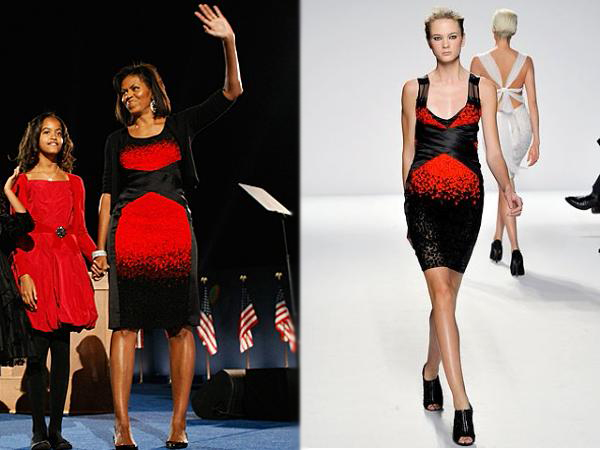 Michelle Obama in Narciso Rodriguez Spring 2009