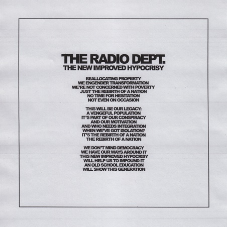 Новая песня. The Radio Dept. — The New Improved Hypocrisy